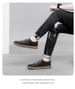 Casual Round Head Lace-up Board Shoes Men's Low-top Breathable Sports Hand-scratched Little White Men's Shoes_vogvips.com