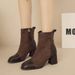 Autumn Winter Hot Selling Martin Boots Women's High Ing New Plush Thick Heel Short Boots, Square Toe European And_vogvips.com