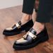 2025 Spring And Autumn Youth Slip-On Loafers Thick-Soled Height-Increasing Black Fashion Men's Casual Leather Shoes_vogvips.com