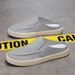 Canvas Shoes Men's Half-drag Outer Wear Casual Bag Head Daily Breathable And Comfortable Four Seasons Can Be Worn Without Heel Men's Slippers_vogvips.com