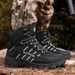High-top Boots Men Shoes Comfortable Casual Outdoor Hiking Shoes Men Breathable Hiking Shoes Thick-soled Combat Boots Men_vogvips.com