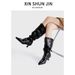 Women's Shoes New Heavy Duty Large Tube Fashionable Pile Boots Long Boots Pleated Fashion Retro Rubbed Color High Top Knight Boots_vogvips.com