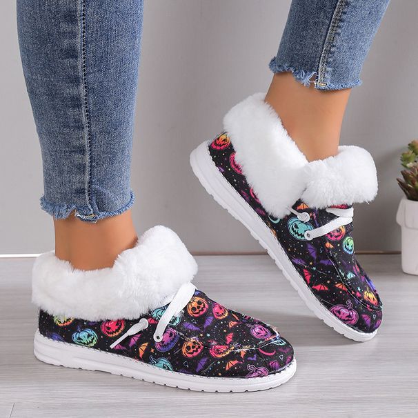 2024 Autumn Winter New Foreign Trade Fabric Casual Snow Low-top Fleece-lined Women's Cotton Shoes Large Size In Stock_vogvips.com