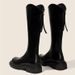 Versatile Winter New Slimming V-Cut Knight Mid-High Long Over-the-Knee Thick Sole Chunky Heel High Tube Boots For Women_vogvips.com