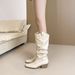 Wrinkled Pointed Toe Slouch Chunky Heel High Tube Over-the-Knee Long Western Cowboy Boots For Women_vogvips.com