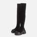 Winter New Height-Increasing Short For Women, Thick-Soled Long Over-the-Knee Mid-Calf Stretch Boots, Suede Slim Boots_vogvips.com
