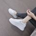 Women's shoes summer thick soled small white shoes women's spring and autumn single shoes breathable increase all board shoes_vogvips.com