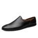 Spring and summer new first layer cowhide bean shoes casual trend men's shoes_vogvips.com