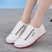 2026 New Korean Version Solid Color Casual Low-Top Canvas Women's Lightweight Flat Trendy 8899 Running Shoes_vogvips.com
