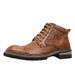 European Warm Series SYD Goodyear Martin Men Genuine Leather Caual Britih Style Color Polihed High-top Shoe Height Increaing Riding_vogvips.com