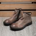European Warm Series Straight British Style Men's Trendy Martin High-top Fleece-lined Leather Boots Casual Shoes_vogvips.com