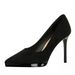 High Heels, Thin Heels, Super High Heels, Shallow Mouth, Pointed Head, Suede, Waterproof Table, Single Shoes, Women's Shoes_vogvips.com