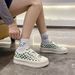 Internet Celebrity Thick Soled Canvas For New Summer Chessboard Plaid Casual Women's Shoes, Harajuku Style_vogvips.com