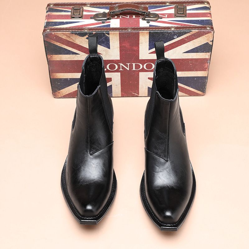 Wind Retro Leather Martin Boots Leather Boots Men's Business Formal Men's Boots Chelsea Boots_vogvips.com