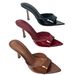 New Patent Leather Pointed-toe High-heeled Sandals For Women, Summer Open-toe Stiletto Mules, Fashionable Commuting And_vogvips.com