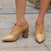 Spring Women's Wood Grain High Heels Shoes, Pointed Toe Slip-On Comfortable Pumps, Plus Size 32-50, Durable Daily Wear_vogvips.com