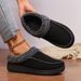 Women's Shoes Warm Suede Thick Autumn And Winter Indoor Half Covered With Home Cotton Slippers To Keep Warm In Winter_vogvips.com