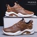 Men’s Shoes Sports Shoes Solid Color Leather Casual Shoes Thick Bottom Trend Running Shoes Wholesale_vogvips.com