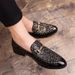 Shiny Leather For Platform Dress Shoes Slip On Men Loafers Party Designer Wedding Footwear Zapatos Para Hombres_vogvips.com