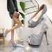 Sequin Trendy European And American Sexy Nightclub Peep-toe Platform Stiletto Pumps_vogvips.com