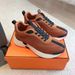 New Popular Cowhide 1 Spliced Couple's Tech Fabric/Mesh Strap Thick Sole Height-Increasing Casual Shoes Lightweight Breathable_vogvips.com