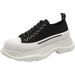 High Version White Sneakers For Women 2022 New Platform Thick Sole Height Increasing Casual Versatile Low-top_vogvips.com