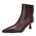 Pointed Toe Short Boots For Women 2025 Autumn Winter New Women's Boots White High Heel Boots Women's Stiletto Mid-Calf French Styl_vogvips.com