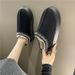 Women's Winter Snow Boots 2025 Faux Fur Lined Platform Flat Sole Slip On Ankle Boots_vogvips.com