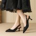 Qianluhui Sweet Style Thin Heel Pointed Toe Backless Sandals Summer New Exquisite Satin Party Dress Shoes_vogvips.com