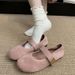 Suede Soft-soled Round-toe Shallow Single New Vintage French Gentle Fairy Mary Jane Shoes, Ballet Flats_vogvips.com