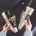 Spring And Autumn New Canvas Female Students Lace Up Board Cookie Breathable Casual Women's Little White Shoes_vogvips.com