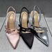 2025 Spring/Summer New Style Pointed Toe Bowknot Closed-Toe For Women, Thin Heel Backless High Heels, Women's Shoes,_vogvips.com