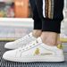 Blue Board Shoes Men's Shoes Breathable Little White Shoes Men's Flat Bottom Rest Color Matching Sports Elastic Band Men's Shoes_vogvips.com