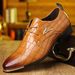 Autumn Large Size Formal Men's Business Casual Lace-up Pointed Low-top Single Leather Shoes_vogvips.com