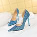 8829-3 European And American Sexy Party High-heeled Shoes, Stiletto Ultra-high Heel, Shallow Pointed Toe, Side Cutout,_vogvips.com