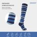 New breathable compression socks Athleisure pressure calf socks matching striped leg socks_vogvips.com