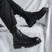 European Warm Series Side Zipper Martin Men High Top British Style Black Work Motorcycle Autumn Men's Shoes Height Increasing Mid-Top Short_vogvips.com