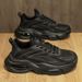 Men's Breathable Casual Sneakers With Air Cushion, Lightweight Rubber Sole, Round Toe, Low-Top Design For Summer, Tennis, And Everyday Wear_vogvips.com