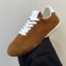 Suede Flat Shoes, Leather Lace Up Casual Sports Shoes, Walking Shoes For Women_vogvips.com