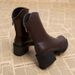 Black Martin Boots, Chunky Heel Platform Shoes_vogvips.com