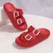 Women's Thick-Soled 4cm Platform Slippers Summer New Non-Slip Casual Beach Sandals Outdoor Indoor Comfortable Buckle Slides_vogvips.com