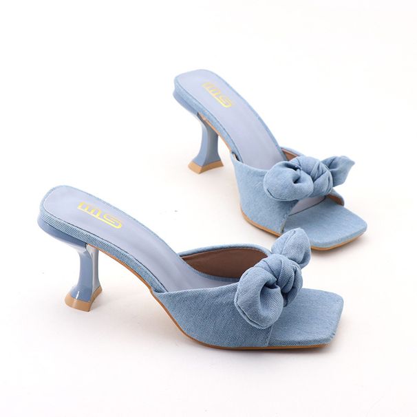 Women's Shoes Summer New Women's Bow High Heels, Fashionable Stiletto Heels, Sexy And Versatile, Suitable For Nightclubs And Outdoor Wear_vogvips.com