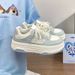 Light Blue Women's Sneakers, Summer 2026 New Popular Model, Mesh Platform Thin Thick Sole, Height-increasing Casual_vogvips.com