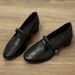 2026 Spring/Summer New French Style Leather Round-Toe Chunky Heel Mary Jane For Women, Casual Soft Sole Slimming_vogvips.com