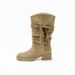Wasteland Style Handwoven Tassel Knight Women, Thick Sole, Chunky Heel, Over-the-Knee, Slimming, Slouchy Mid-Calf Boots_vogvips.com