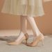 730-3 Pure Desire Nude High Heels For Women 2025 New French Style Elegant Shallow Mouth Stiletto Patent Leather Pointed_vogvips.com