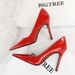6122-3 Style Fashion Simple Super Shallow Mouth Pointed Shiny Lacquer Leather Versatile High Heels Women's S Single_vogvips.com
