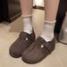 2025 Vintage Internal Height Increase Slip-On Flat Full-Cover Shoes For Women New Fleece-Lined Warm Casual_vogvips.com