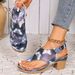 Women's Espadrille Sandals - New Spring/summer Collection, European & American Style, Floral Detail, Back Buckle, Chunky Heel_vogvips.com