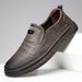 Euro Step Men's Leather 2025 Spring New Soft Breathable Casual Cowhide Sole Non-Slip Driving Shoes For Middle-Aged Dads_vogvips.com